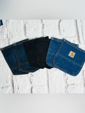 Jean Pockets for Crafting & Sewing Supplies set of 6 back denim pockets